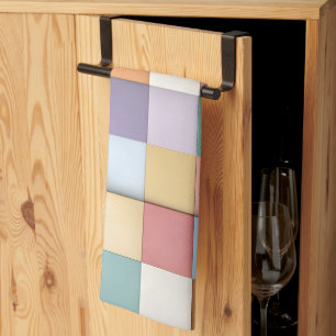 Abstraktes Pastell-Tile-Wandmuster Geschirrtuch