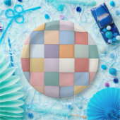 Abstraktes Pastell-Tile-Wandmuster Pappteller (Party)