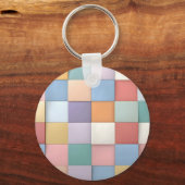 Abstraktes Pastell-Tile-Wandmuster Schlüsselanhänger (Vorderseite)