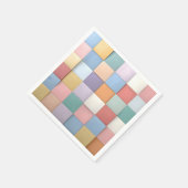 Abstraktes Pastell-Tile-Wandmuster Serviette (Ecke)