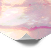 Abstraktes, pastellfarbenes, leuchtendes Vierpassm Poster (Ecke)