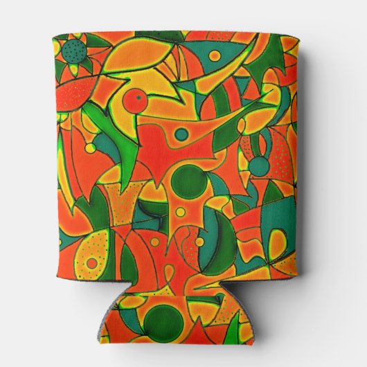 Abstraktes Patchwork Dosenkühler (Rückseite)