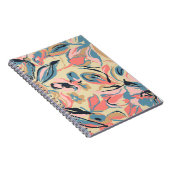 Abstraktes Patchwork: geometrische Blumencreme. Notizblock (Rechte Seite)