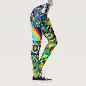 Abstraktes Patchwork-Kunst-Paar aus maßgeschneider Leggings (Rechts)