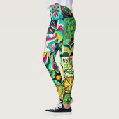 Abstraktes Patchwork-Kunst-Paar aus maßgeschneider Leggings (Links)