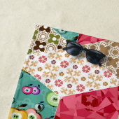 Abstraktes Patchwork-Quilt-Stöpsel Strandtuch (Beispiel)