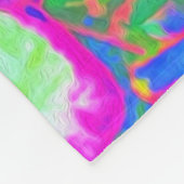 Abstraktes Patchwork Sonnenblumengarten Collage Fleecedecke (Ecke)