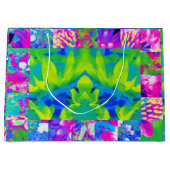 Abstraktes Patchwork Sonnenblumengarten Collage Große Geschenktüte (Vorderseite)