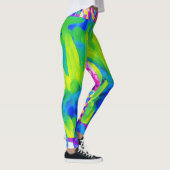 Abstraktes Patchwork Sonnenblumengarten Collage Leggings (Rechts)
