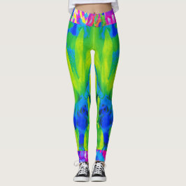 Abstraktes Patchwork Sonnenblumengarten Collage Leggings