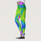 Abstraktes Patchwork Sonnenblumengarten Collage Leggings (Links)