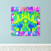 Abstraktes Patchwork Sonnenblumengarten Collage Leinwanddruck (Insitu (Holzboden))