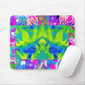 Abstraktes Patchwork Sonnenblumengarten Collage Mousepad (Mit Mouse)