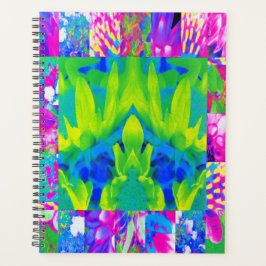 Abstraktes Patchwork Sonnenblumengarten Collage Planer