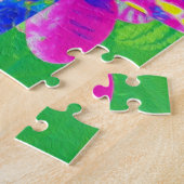 Abstraktes Patchwork Sonnenblumengarten Collage Puzzle (Seite)