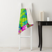 Abstraktes Patchwork Sonnenblumengarten Collage Sherpadecke (Beispiel)