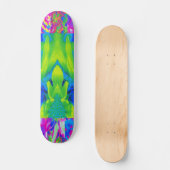 Abstraktes Patchwork Sonnenblumengarten Collage Skateboard (Vorderseite)
