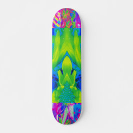 Abstraktes Patchwork Sonnenblumengarten Collage Skateboard