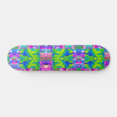 Abstraktes Patchwork Sonnenblumengarten Collage Skateboard (Horizontal)