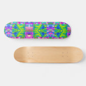 Abstraktes Patchwork Sonnenblumengarten Collage Skateboard (Horizontal)