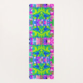 Abstraktes Patchwork Sonnenblumengarten Collage Yogamatte (Rückseite)