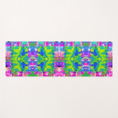 Abstraktes Patchwork Sonnenblumengarten Collage Yogamatte (Vorderseite (Horizontal))