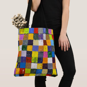 Abstraktes Patchwork Tasche