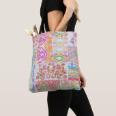 Abstraktes Patchwork, Wasserfarbe-Tie-Dye-Muster. Tasche (Von Nahem)