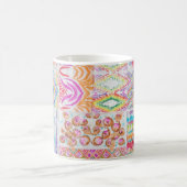 Abstraktes Patchwork, Wasserfarbene Tie-Dye-Muster Kaffeetasse (Mittel)