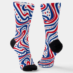 Abstraktes Patriotisches Muster Socken