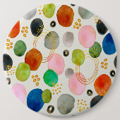 Abstraktes Pebble Gold Glitzer Art Button (Vorderseite)