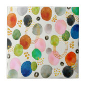 Abstraktes Pebble Gold Glitzer Art Fliese (Vorderseite)