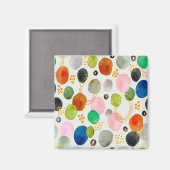 Abstraktes Pebble Gold Glitzer Art Magnet (Vorderseite/Rückseite)