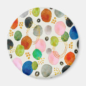 Abstraktes Pebble Gold Glitzer Art Magnet (Vorne)