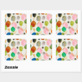 Abstraktes Pebble Gold Glitzer Art Quadratischer Aufkleber (Blatt)