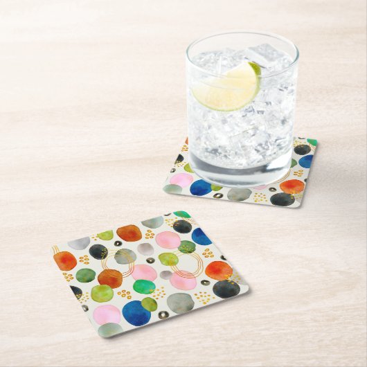 Abstraktes Pebble Gold Glitzer Art Rechteckiger Pappuntersetzer (Vor Ort)