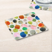 Abstraktes Pebble Gold Glitzer Art Rechteckiger Pappuntersetzer (angewinkelt)