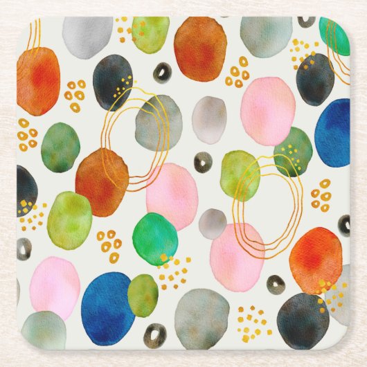 Abstraktes Pebble Gold Glitzer Art Rechteckiger Pappuntersetzer (Vorderseite)