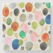 Abstraktes Pebble Gold Glitzer Art Steinuntersetzer (Vorderseite)