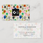 Abstraktes Pebble Gold Glitzer Art Visitenkarte (Vorne/Hinten)