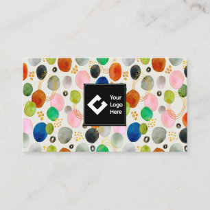 Abstraktes Pebble Gold Glitzer Art Visitenkarte