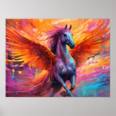 Abstraktes Pegasus Pferd-Gemälde Poster (Vorne)