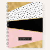 Abstraktes Personalisiertes Notebook Notizblock (Vorderseite)