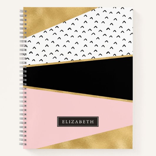 Abstraktes Personalisiertes Notebook Notizblock (Vorderseite)