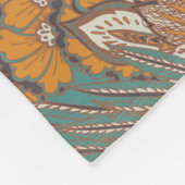 Abstraktes Pfau-Feder-Muster Fleecedecke (Ecke)