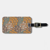 Abstraktes Pfau-Feder-Muster Gepäckanhänger (Vorderseite horizontal)
