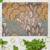 Abstraktes Pfau-Feder-Muster Geschirrtuch (Gefaltet)