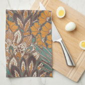 Abstraktes Pfau-Feder-Muster Geschirrtuch (Viertel Falte)