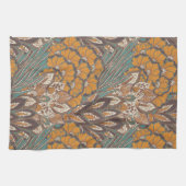 Abstraktes Pfau-Feder-Muster Geschirrtuch (Horizontal)