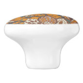 Abstraktes Pfau-Feder-Muster Keramikknauf (Seitenansicht)